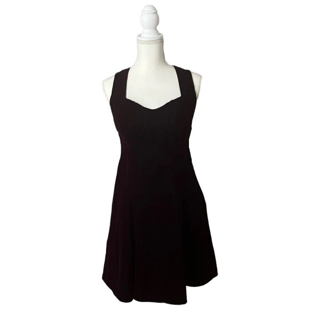 Flirtations By Alfred Angelo Party Y2K Pinup Dress Velour Purple Halter US L